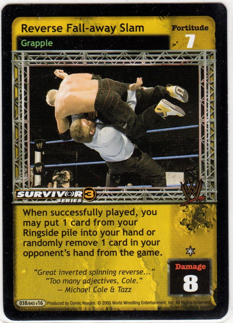 Reverse fall-away Slam